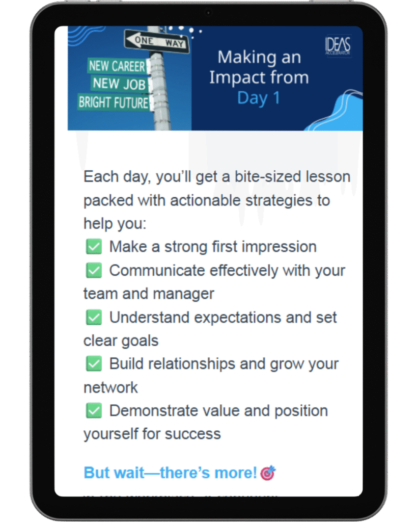new job email course